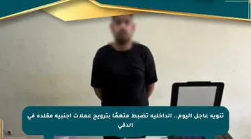 تنويه عاجل اليوم.. الداخلية تضبط متهمًا بترويج عملات أجنبية مقلدة في الدقي